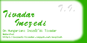 tivadar inczedi business card